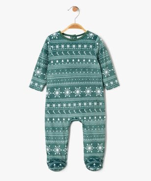 Pyjama en velours imprimé spécial Noël bébé vue2 - GEMO(BB COUCHE) - GEMO