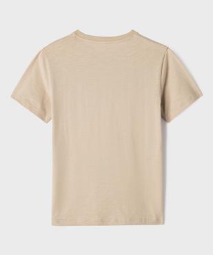 Tee-shirt manches courtes en jersey de coton flammé garçon vue3 - GEMO 4G GARCON - GEMO