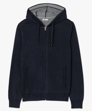 Gilet homme en maille avec capuche vue4 - GEMO (HOMME) - GEMO