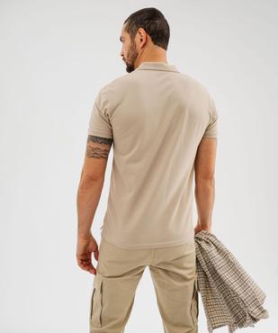 Polo manches courtes en coton homme vue3 - GEMO 4G HOMME - GEMO