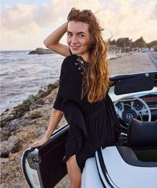 Robe de plage avec dos dentelle femme vue4 - GEMO 4G FEMME - GEMO