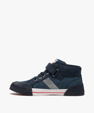 Baskets garçon mid-cut à lacets et scratch bout renforcé vue3 - GEMO (ENFANT) - GEMO