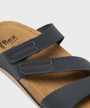 Sandales mules confort dessus cuir nubuck femme vue6 - G'FLEX - GEMO