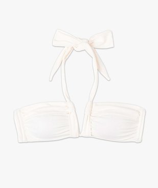 Haut de maillot de bain femme bandeau tour de cou vue4 - GEMO 4G FEMME - GEMO