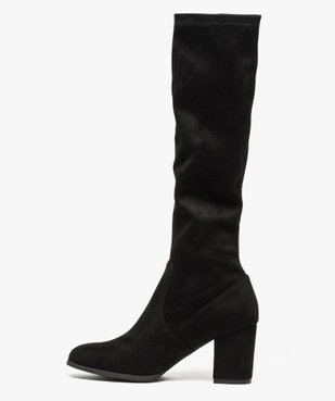 Bottes femme avec tige souple et talon carré vue3 - GEMO(URBAIN) - GEMO