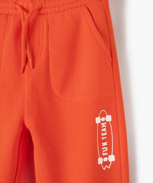 Pantalon de jogging garçon en molleton chaud vue3 - GEMO (ENFANT) - GEMO