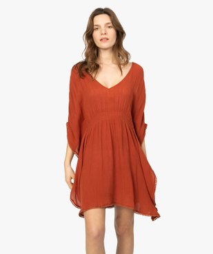 Robe de plage femme avec large décolleté vue1 - GEMO (PLAGE) - GEMO