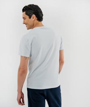 Tee-shirt manches courtes col rond en coton homme vue4 - GEMO 4G HOMME - GEMO