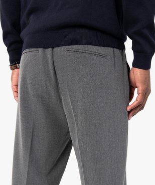 Pantalon homme en toile stretch avec taille élastiquée vue6 - GEMO (HOMME) - GEMO