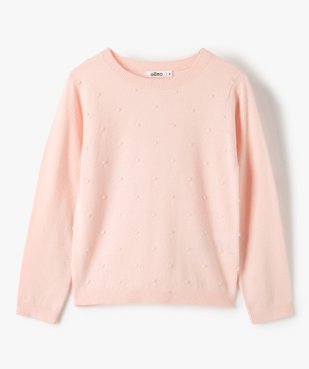 Pull fille à nopes uni vue1 - GEMO (ENFANT) - GEMO
