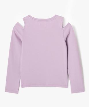 Tee-shirt à manches longues épaules dénudées fille vue4 - GEMO 4G FILLE - GEMO