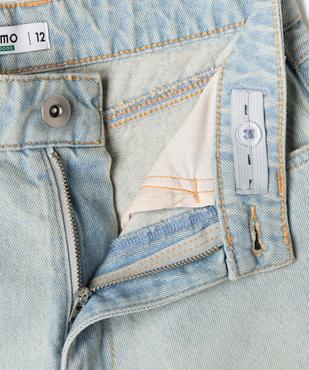 Short en jean coupe ample aspect usé fille vue6 - GEMO 4G FILLE - GEMO