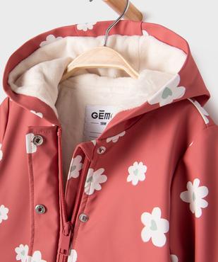 Manteau imperméable doublé à capuche bébé fille vue4 - GEMO(BEBE DEBT) - GEMO