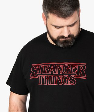 Tee-shirt homme avec inscription – Stranger Things vue2 - STRANGER THINGS - GEMO