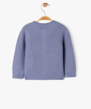 Gilet en maille ajourée à col rond bébé fille vue3 - GEMO(BEBE DEBT) - GEMO