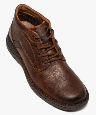 Boots homme à lacets dessus cuir uni vue5 - Nikesneakers (CASUAL) - Nikesneakers