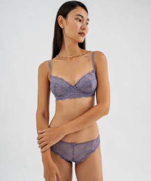Soutien-gorge à armatures forme corbeille en dentelle vue6 - GEMO(HOMWR FEM) - GEMO