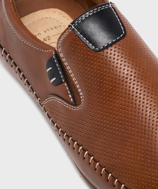 Mocassins slip-on avec semelle intérieure cuir homme - Urban Steps vue7 - URBAN STEPS - GEMO