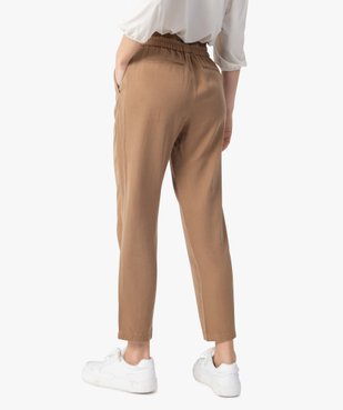 Pantalon femme avec large ceinture élastiquée vue3 - GEMO(FEMME PAP) - GEMO