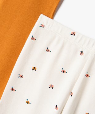 Leggings bébé fille uni et imprimé (lot de 2) vue2 - GEMO(BEBE DEBT) - GEMO