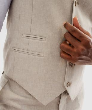 Gilet de costume chiné homme vue2 - GEMO 4G HOMME - GEMO