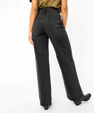 Jean "Wide leg" taille haute coloris délavé femme vue3 - GEMO(FEMME PAP) - GEMO