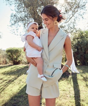 Ensemble bébé fille 3 pièces : body-tunique + bloomer + bandeau à cheveux vue6 - GEMO(BB COUCHE) - GEMO