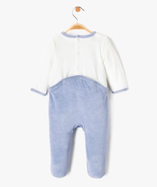 Pyjama bébé en velours motif paresseux à pont-dos vue4 - GEMO(BB COUCHE) - GEMO