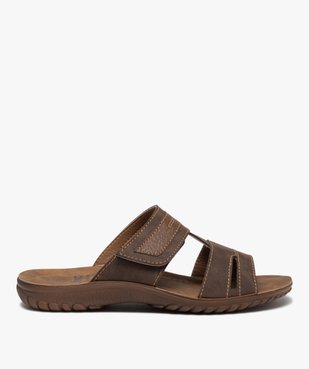 Mules homme casual dessus suédine à scratch vue1 - GEMO (CASUAL) - GEMO
