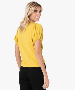 Tee-shirt femme à manches courtes extra larges vue3 - GEMO(FEMME PAP) - GEMO
