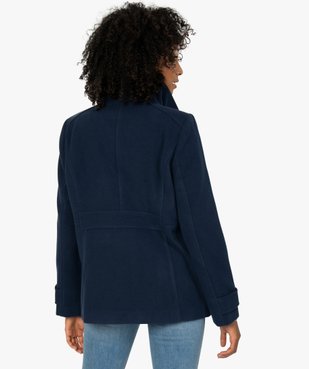 Manteau court femme avec double rangée de boutons vue3 - Nikesneakers(FEMME PAP) - Nikesneakers
