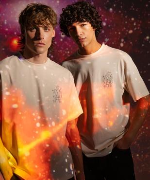 Tee-shirt avec motif poitrine et dos mixte vue8 - GEMO 4G FEMME - GEMO