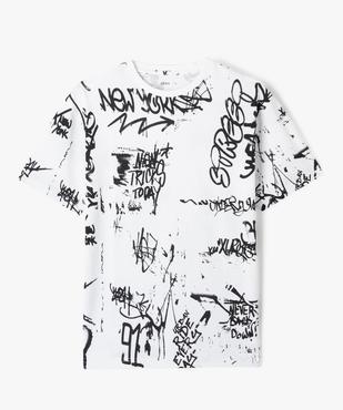 Tee-shirt à manches courtes avec inscription streetwear garçon vue1 - GEMO 4G GARCON - GEMO