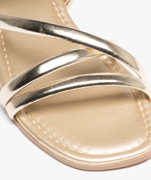 Sandales femme unies à bout carré et brides tubulaires métallisées vue6 - GEMO (CASUAL) - GEMO
