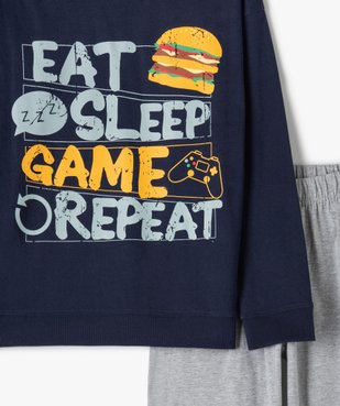 Pyjama garçon bicolore spécial gamer vue2 - GEMO (JUNIOR) - GEMO