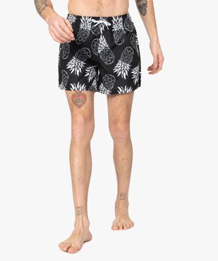 Short de bain homme motif ananas vue1 - GEMO (PLAGE) - GEMO
