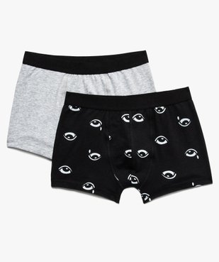 Boxer garçon en coton stretch motif yeux (lot de 2) vue1 - GEMO (JUNIOR) - GEMO