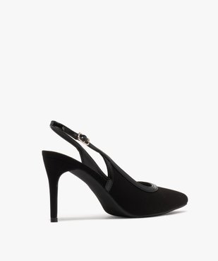 Escarpins sling-back en suédine et verni femme - Valentina Baldano vue4 - VALENTINA BALDA - GEMO