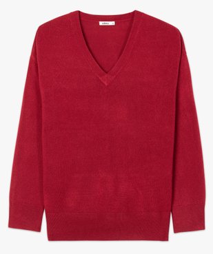 Pull femme à fentes latérales et col V vue4 - GEMO (MAILLE) - GEMO