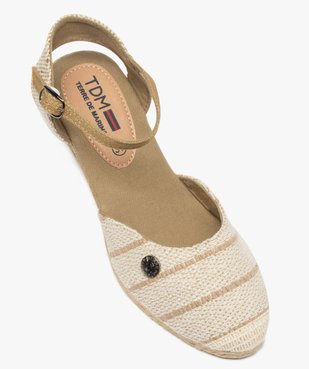 Sandales femme en toile à talon compensé – Terre de Marins vue5 - TERRE DE MARINS - GEMO