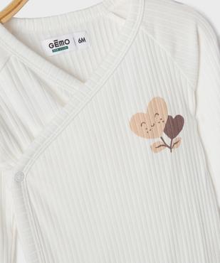Ensemble naissance évolutif 3 pièces bébé : body, pantalon, bonnet vue4 - GEMO 4G BEBE - GEMO