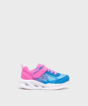 Baskets basses souples en mesh à semelle lumineuse fille - Skechers vue1 - SKECHERS - GEMO