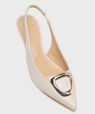 Escarpins slingback à bout pointu et talon fin femme - Follow Me vue5 - FOLLOW ME - GEMO