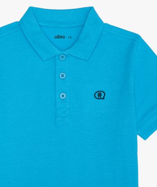 Polo garçon à manches courtes 100% coton biologique vue2 - GEMO C4G GARCON - GEMO