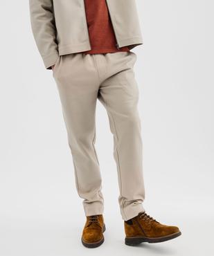 Pantalon en maille sergée casual homme vue1 - GEMO (HOMME) - GEMO
