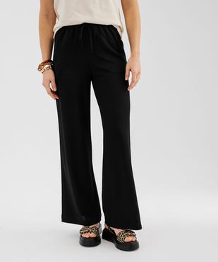 Pantalon large, fluide et texturé femme vue1 - GEMO(FEMME PAP) - GEMO