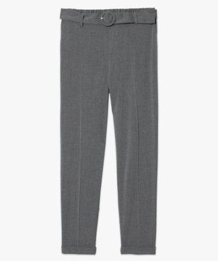 Pantalon femme chiné à ceinture et revers vue4 - GEMO(FEMME PAP) - GEMO