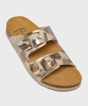 Sandales brillantes à semelle intérieure cuir anatomique femme vue5 - VALENTINA BALDA - GEMO