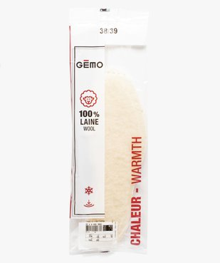 Semelles hiver en laine et latex vue2 - GEMO(ENTRETIEN) - GEMO