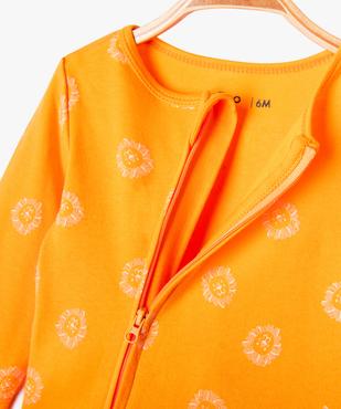 Pyjama en coton zippé devant à motifs lions bébé garçon vue2 - GEMO 4G BEBE - GEMO